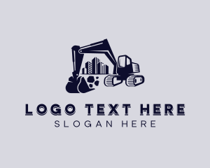 Demolition - Industrial Mining Excavator logo design