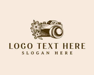 Dslr - Camera Floral Photoshoot logo design