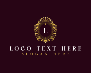 High End - Elegant Flower Crest logo design