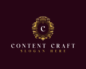 Elegant Flower Crest logo design