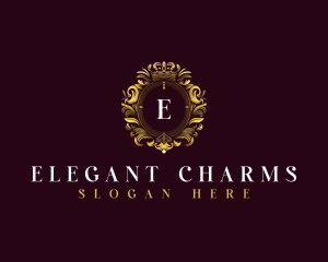 Elegant Flower Crest logo design