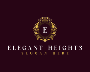 Elegant Flower Crest logo design