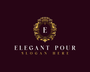 Elegant Flower Crest logo design