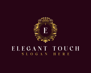 Elegant Flower Crest logo design