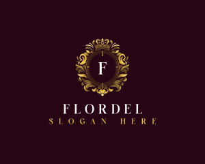 Elegant Flower Crest logo design