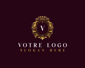 Elegant Flower Crest logo design