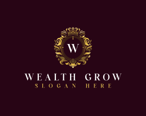 Elegant Flower Crest logo design