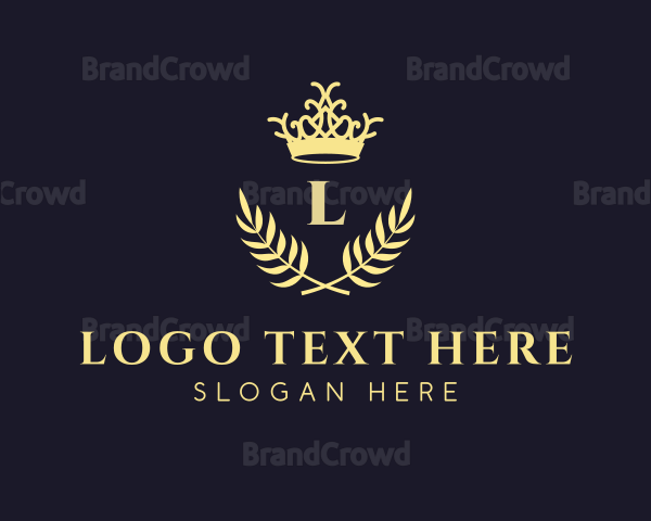 Crown Wreath Lettermark Logo