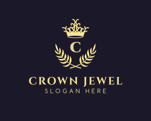 Crown - Crown Wreath Lettermark logo design
