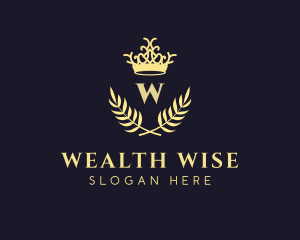 Luxe - Crown Wreath Lettermark logo design