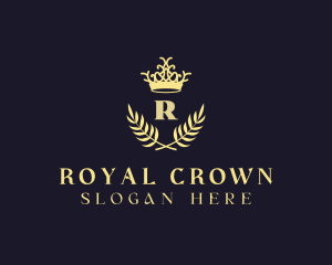 Crown Wreath Lettermark logo design