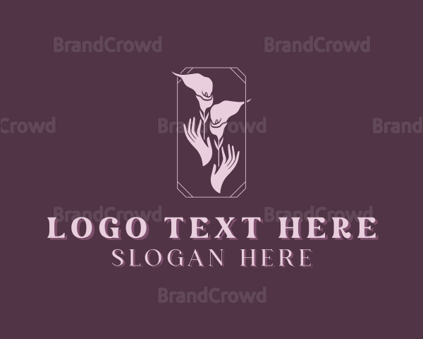 Flower Hand Decorator Logo