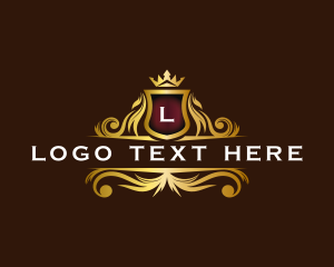 Letter VL logo with Luxury Gold Shield. Elegance logo vector