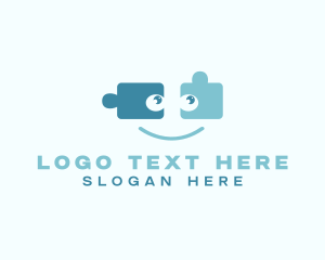 Puzzle - Smiley Puzzle Jigsaw logo design