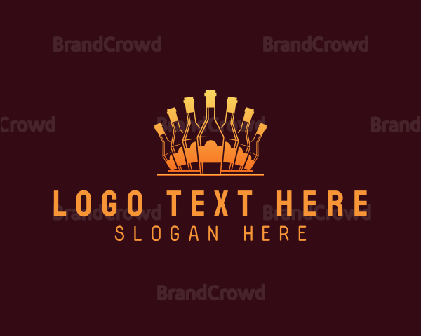 Bottle Bar Beverage Logo