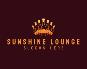 Bottle Bar Beverage logo design