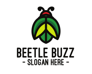 Green Leaf Beetle logo design