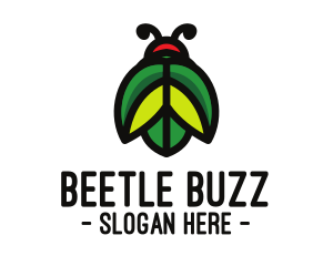 Beetle - Green Leaf Beetle logo design