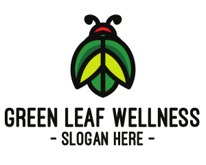 Green Leaf Beetle logo design