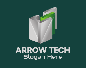 3D Tech Hard Drive logo design