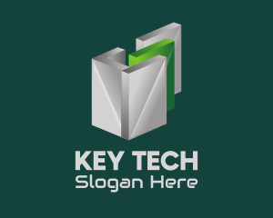 3D Tech Hard Drive logo design