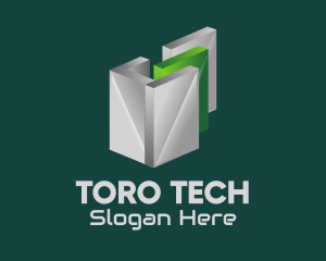 3D Tech Hard Drive logo design