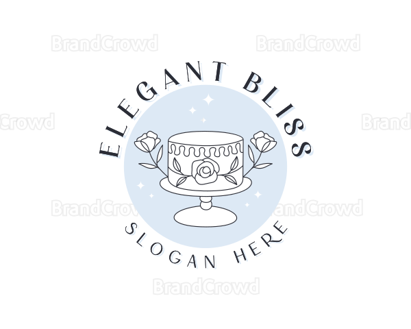 Floral Cake Catering Logo