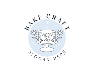 Floral Cake Catering logo design