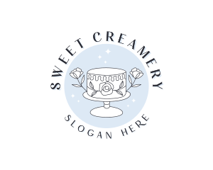 Floral Cake Catering logo design