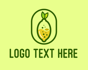 Juice - Fresh Lemon Juice logo design