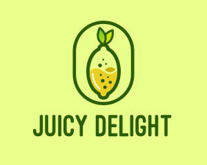 Juicy - Fresh Lemon Juice logo design