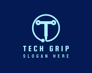 Tech Circuit Welder Tool logo design