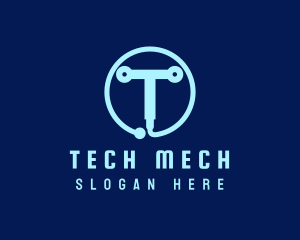 Tech Circuit Welder Tool logo design