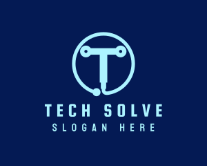 Tech Circuit Welder Tool logo design