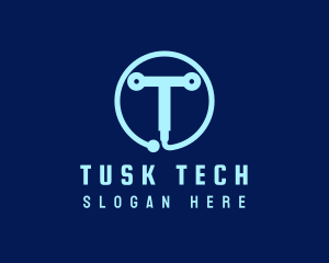 Tech Circuit Welder Tool logo design