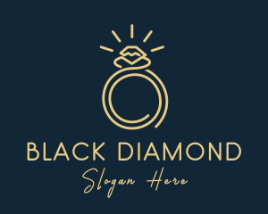 Yellow Diamond Ring  logo design