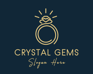 Yellow Diamond Ring  logo design