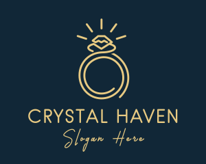 Yellow Diamond Ring  logo design