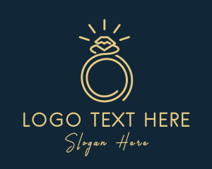 Yellow - Yellow Diamond Ring logo design