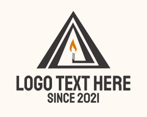Relaxing - Black Triangle Candle logo design