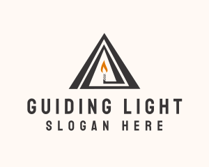 Black Triangle Candle  logo design