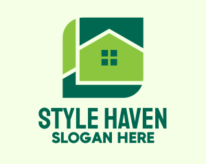 Villa - Green Home Property logo design