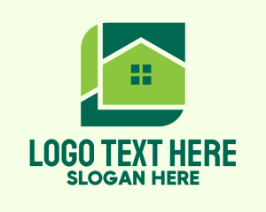 Villa - Green Home Property logo design