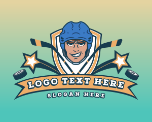 Character - Hockey Player Gaming Mascot logo design