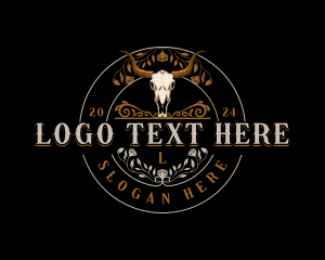 Badge - Ornamental Bull Ranch logo design