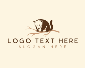 Thylacine - Possum Marsupial Animal logo design