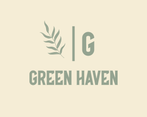 Green Organic Plant  logo design