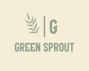 Green Organic Plant  logo design