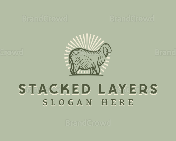 Sheep Livestock Farm Logo