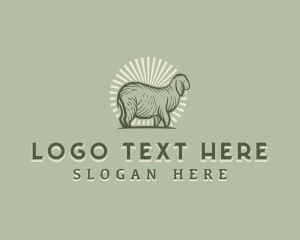 Homesteading - Sheep Livestock Farm logo design